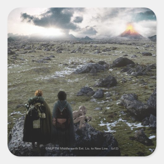 FRODO™ und Samwise Stehend Quadratischer Aufkleber (Vorderseite)