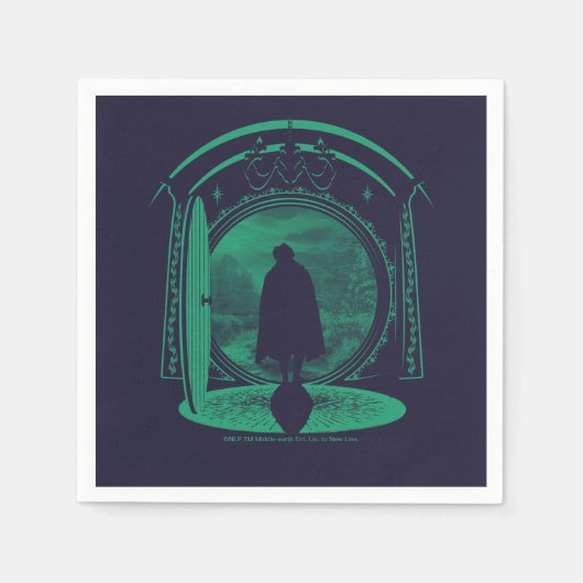 FRODO™ Verlässt die GEGEND™ Silhouette Serviette (Vorderseite)