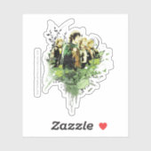 FRODO™ with Hobbits Collage Aufkleber (Blatt)