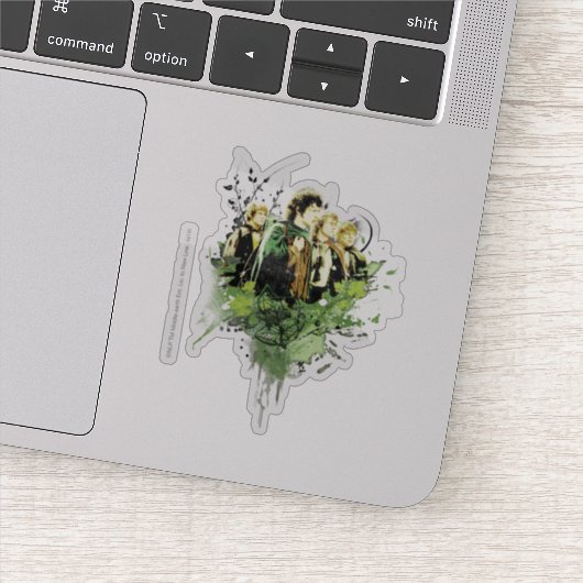 FRODO™ with Hobbits Collage Aufkleber (Detail)