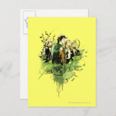 FRODO™ with Hobbits Vector Collage Postkarte (Vorne/Hinten)