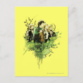 FRODO™ with Hobbits Vector Collage Postkarte (Vorderseite)