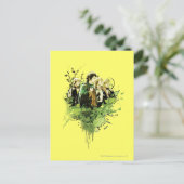 FRODO™ with Hobbits Vector Collage Postkarte (Stehend Vorderseite)