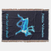 Froehliche Weihnachten - Blaue Karibik (Reindeer) Decke (Vorderseite)