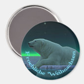 Froehliche Weihnachten - EisEdge Polar Bear Magnet (Vorderseite/Rückseite)