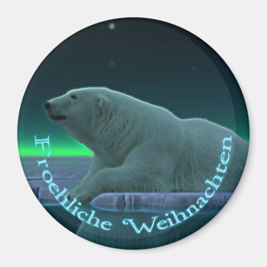 Froehliche Weihnachten - EisEdge Polar Bear Magnet (Vorne)
