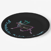 Froehliche Weihnachten - Elektrische Karibik Pappteller (Schrägansicht)