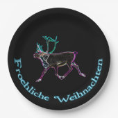 Froehliche Weihnachten - Elektrische Karibik Pappteller (Vorderseite)