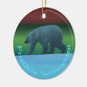 Froehliche Weihnachten - Polar Lights Polar Bear Keramik Ornament (Links)