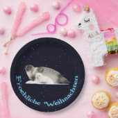 Froehliche Weihnachten - Ringed Siegel Pappteller (Party)