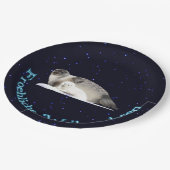 Froehliche Weihnachten - Ringed Siegel Pappteller (Schrägansicht)