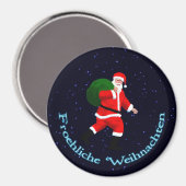 Froehliche Weihnachten - Santa Claus Magnet (Vorderseite/Rückseite)