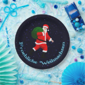 Froehliche Weihnachten - Santa Claus Pappteller (Party)