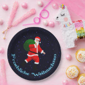 Froehliche Weihnachten - Santa Claus Pappteller (Party)