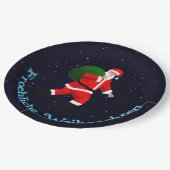 Froehliche Weihnachten - Santa Claus Pappteller (Schrägansicht)