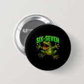 Frog 67 Meme Six Seven Funny Gen Alpha Button (Vorne & Hinten)