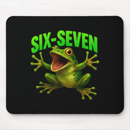 Frog 67 Meme Six Seven Funny Gen Alpha Mousepad (Vorne)