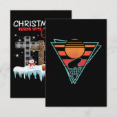 Frog 80er EDM Synthwave-Geschenk Einladung (Vorne/Hinten)