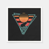 Frog 80er EDM Synthwave-Geschenk Serviette (Vorderseite)