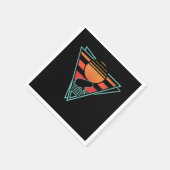 Frog 80er EDM Synthwave-Geschenk Serviette (Ecke)
