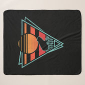Frog 80er EDM Synthwave-Geschenk Sherpadecke (Vorderseite (Horizontal))