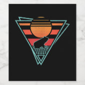 Frog 80er EDM Synthwave-Geschenk Weinetikett (Einzelnes Label)