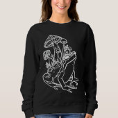 Frog Aesthetic Fly Agaric Toadstool Foraging Mushr Sweatshirt (Vorderseite)