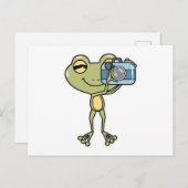 Frog als Fotograf mit Kamera Postkarte (Vorne/Hinten)