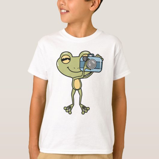 Frog als Fotograf mit Kamera T-Shirt (Vorderseite)