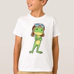 Frog als Pilot mit Hut und Brille T-Shirt