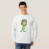 Frog als Pilot mit Hut und Brille T-Shirt (Vorne ganz)