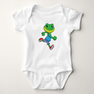 Frog als Runner beim Laufen Baby Strampler