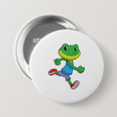 Frog als Runner beim Laufen Button (Vorne & Hinten)