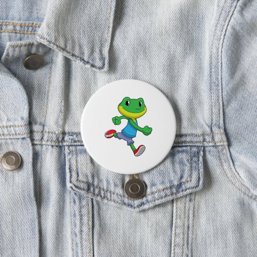 Frog als Runner beim Laufen Button (Beispiel)