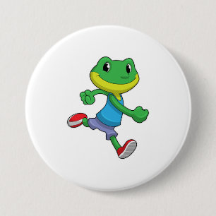 Frog als Runner beim Laufen Button
