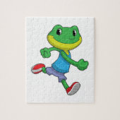 Frog als Runner beim Laufen Puzzle (Vertikal)