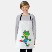 Frog als Runner beim Laufen Schürze (Getragen)