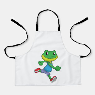 Frog als Runner beim Laufen Schürze
