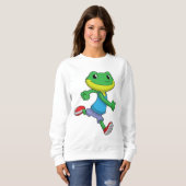 Frog als Runner beim Laufen Sweatshirt (Vorne ganz)