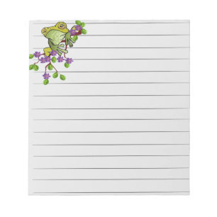 Frog an einem Zweig von Blume Notizblock