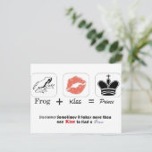 Frog and Kiss Postkarte (Stehend Vorderseite)