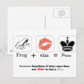 Frog and Kiss Postkarte (Vorne/Hinten)