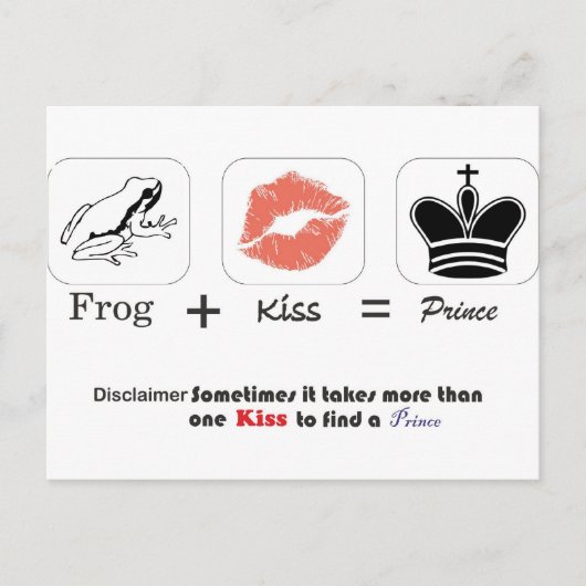 Frog and Kiss Postkarte (Vorderseite)