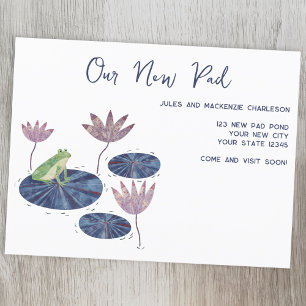 Frog Änderung der Adresse Ankündigung Postkarte