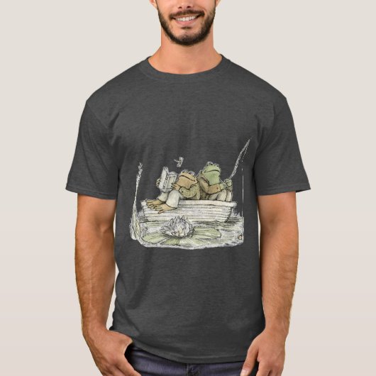 Frog andoad Fishing funny T-Shirt (Vorderseite)
