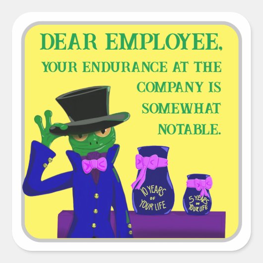 Frog Anniversary Aufkleber (Vorderseite)