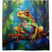 Frog Art Duschvorhang (Vorderseite)