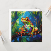 Frog Art Grußkarte Karte (Vorderseite/Rückseite Beispiel)