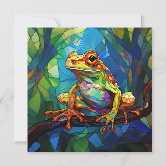 Frog Art Grußkarte Karte (Vorderseite)