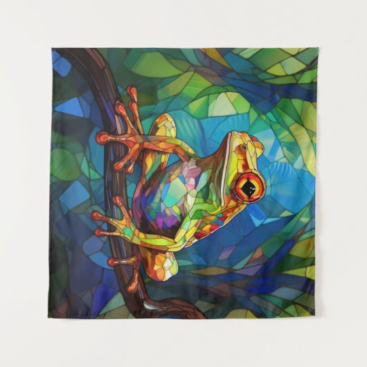 Frog Art Tapestry Wandteppich (Vorderseite (Horizontal))
